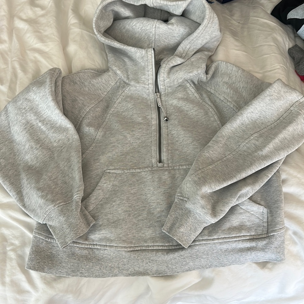 Size 6 Gray Lululemon half zip